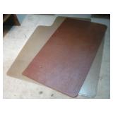Two Under Chair Plastic Mats Largest 44x 52