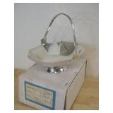 8' Wide Silver Plate Basket In Box