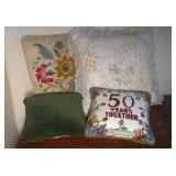 Four Decorative Throw Pillows Largest 14'