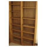 47x 13x 84 Oak Veneer Bookcase See Info
