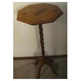 15x 34.5 Barley Twist Wood Pedestal Stand