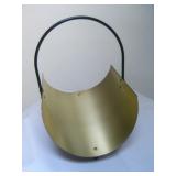 16' Tall Brass Magazine Rack Or Log Holder