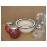 Assorted S&P Shakers & 5' Nursery Bowl