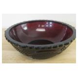 8.5 Diameter Avon Cranberry Glass Bowl