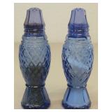 5' Avon Blue Glass S&P Shakers