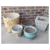 Assorted PLanter Pots & Resin Stake See Info