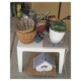 Plastic Table, Outdoor Baskets & More See Info