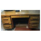 66x 37x 28.5 Wood Desk Contents Not Included
