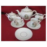 Miniature Porcelain Tea Set Tallest 4'