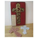 Three Decorative Crosses Tallest 12'