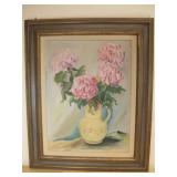 26.5x 32.5 Signed Framed Oil Painting On Canvas