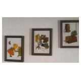 Three 6x8 Embroidery Pictures