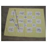 33x 42 Baby Quilt & Decorative Wire Hanger