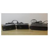 Three Alarm Clocks All Power On