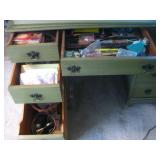 Contents Of Green Desk Drawers Cards & More