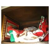 Christmas Items Top Shelf In Hall Closet