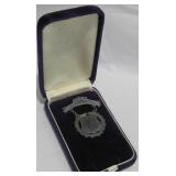 1914 Silver Tone Pin In Velvet Box