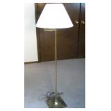 54' Tall Brass Floor Lamp W/Shade Works