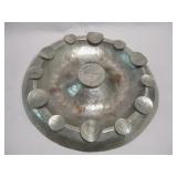 Vintage Coin Metal Ashtray 6' Diameter