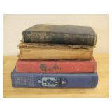 Four Antique Books Shown Damage Observed