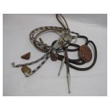 Three Vintage Bolo Ties See Info Unmarked