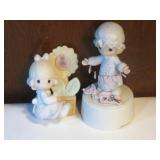 2 Precious Moments Porcelain Figurines See Info