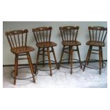 Four 10x 14x 36 Tell City Swivel Barstools