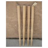 Four 28' Wood Furniture Legs In Box