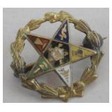 10kt Gold Enameled Pin .8 Grams