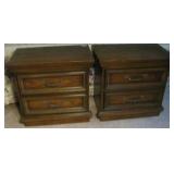 Pair 24x 15x 23 Vintage Wood Nightstands See Info