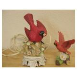 7' Porcelain Cardinal Light && Porcelain Figurine