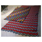 Two Crocheted Throw Blankets Largest 50x 96