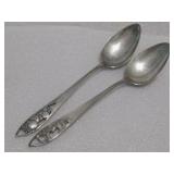 Two Sterling Silver Spoons Hallmarked 28.9 Grams