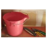 Water Bucket & Garden Hand Tools Shown
