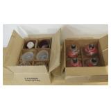 Ten Glass Candle Sconce Holders In Box Tallest 3.5