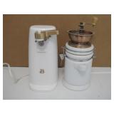 Ceramic Canister & Electric Can Opener Powers On