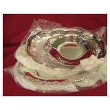 Three Vintage Silver Plate Trays Largest 12'