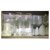 Vintage Stemware, Christmas Glasses & Pitchers