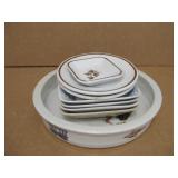 Stack Vintage Ceramic Bowls & Plates Largest 8'