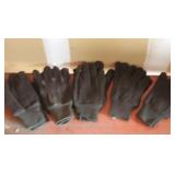 Five Pair Of Cloth Garden Gloves - New
