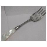 MOP Handled Sterling Silver Serving Fork Hallmark