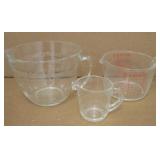 Three Glass Measuring Cups Tallest 6'