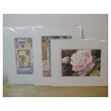 Three 8x 10 Matted Prints