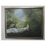 21x 17 Signed Framed Painting On Canvas