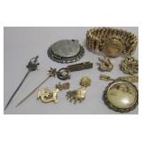 Assorted Vintage Costume Jewelry As Pictured