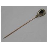 10kt Gold & Stone Pin Hallmarked .7 Grams