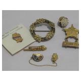 Assorted Vintage Pins & Brooch Some Marked