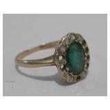 14kt Gold Tested Stone Ring See Info Unmarked
