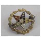 10kt Gold Enameled Pin .8 Grams