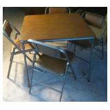33x 27.5' Samsonite Card Table & Four Chairs